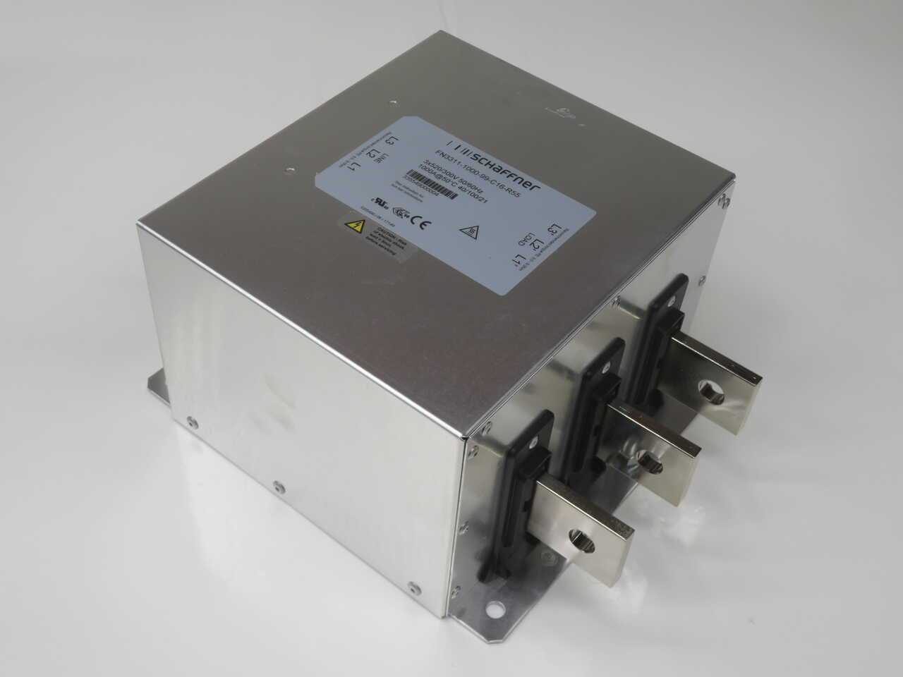 SCHAFFNER FN3311-1000-99-C16-R55 3-PHASE COMPACT POWER LINE EMC/RFI FILTER, 1000A CLASS, SCREW TERMI - LINE FILTERS
