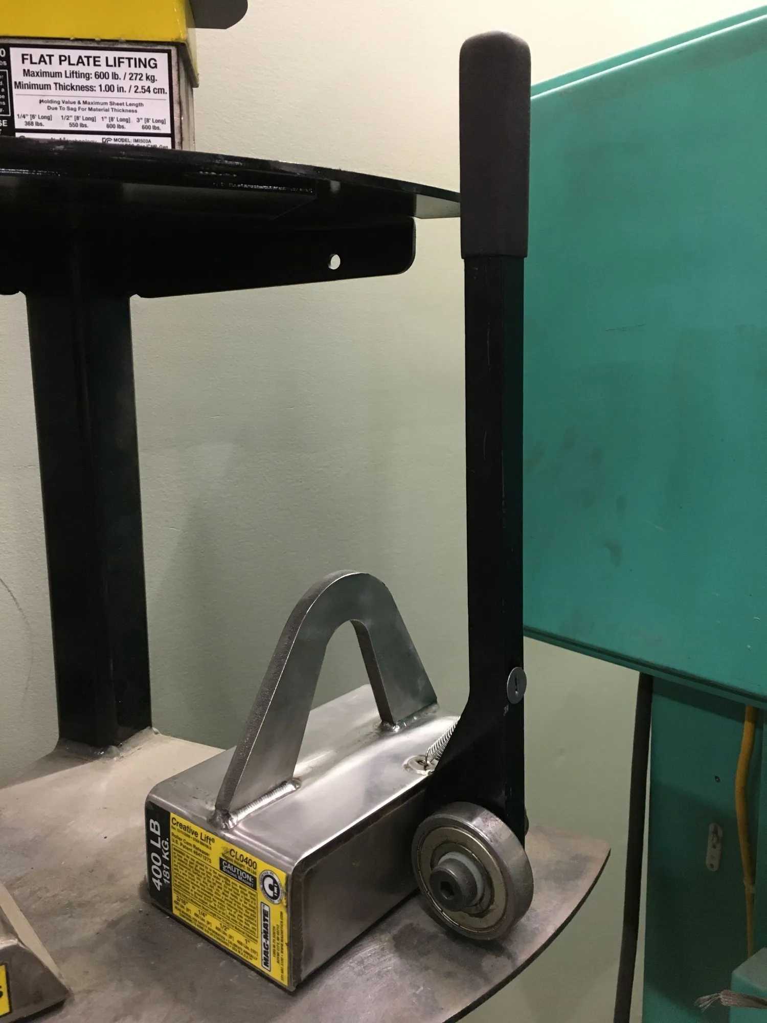 MAG-MATE CL0400 PERMANENT LIFT MAGNET, 400 LBS FLAT CAPACITY, CERAMIC ROLLER CAM - MATERIAL HANDLING