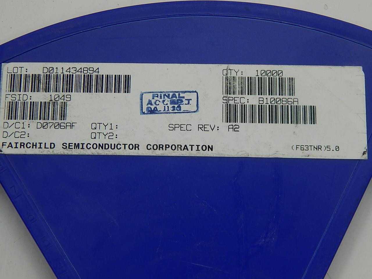LOT OF 1000 FAIRCHILD SEMICONDUCTOR 22078287 1010381437+001+001 TRANSISTOR NPN PN101 SMD T87593 - ELECTRONIC COMPONENTS