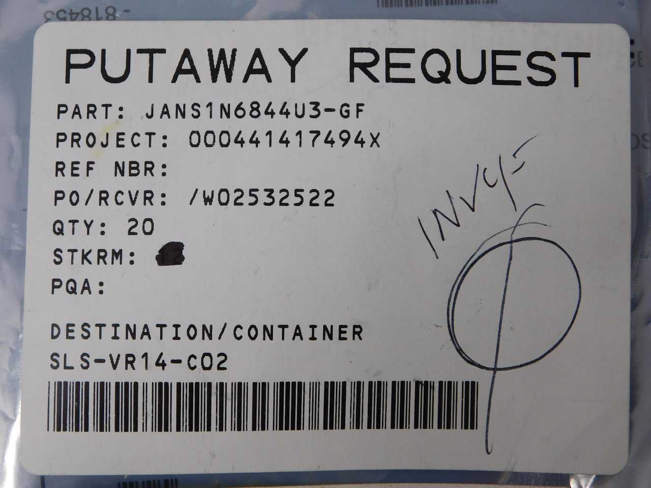 LOT OF 3 MICROSEMI INFENION JANS1N6844U3 SCHOTTKY DIODES & RECTIFIERS T136137 - INDUSTRIAL PARTS