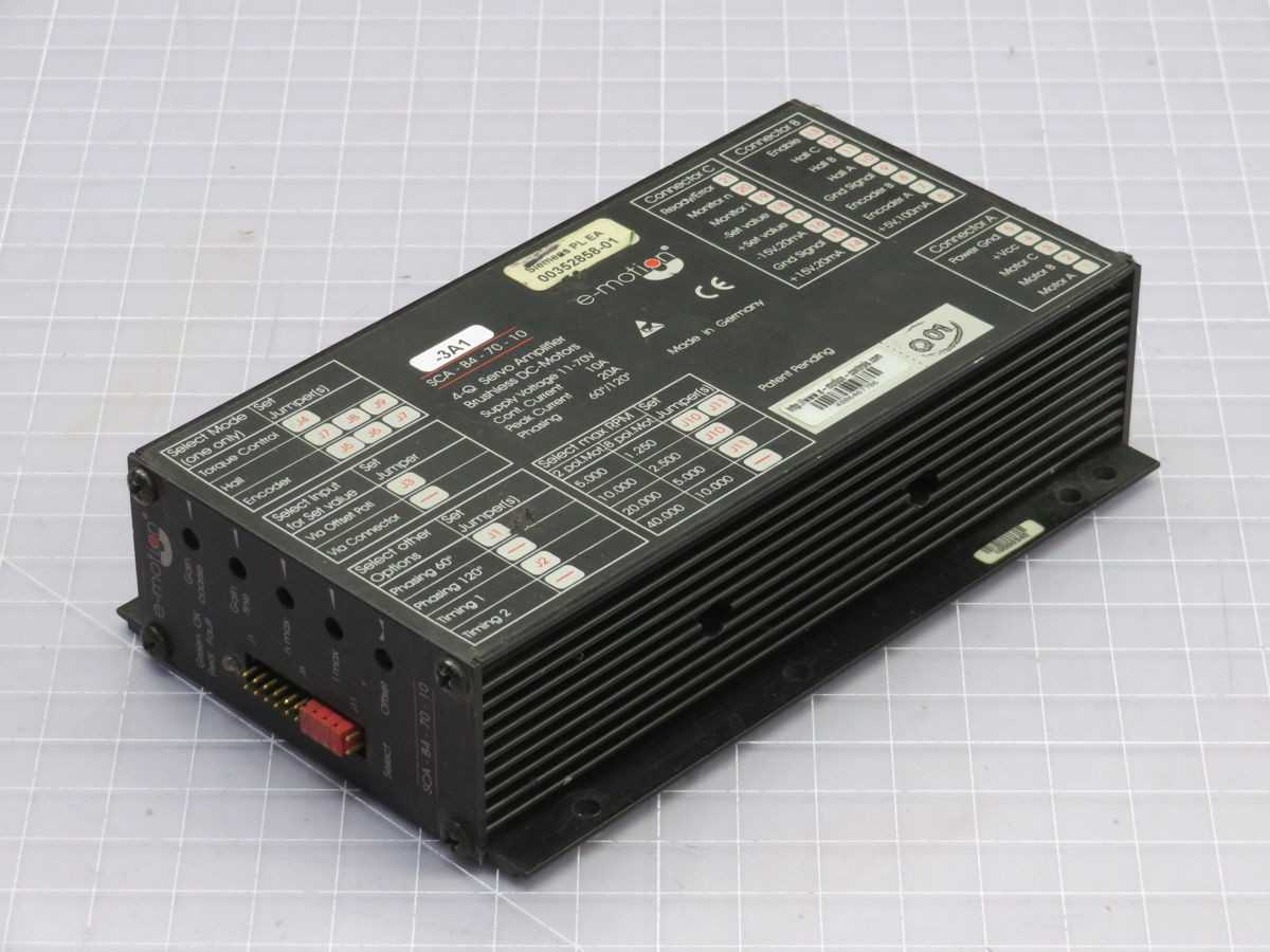 E-Motion SCA-B4-70-10 Brushless Servo Amplifier DC Motor T256042 - SERVO