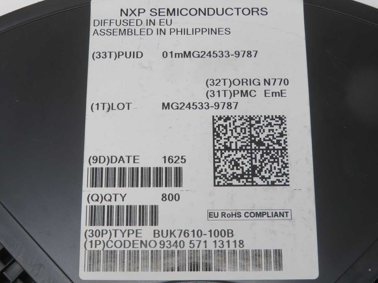 LOT OF 700 NXP SEMICONDUCTORS BUK7610-100B FIELD-EFFECT TRANSISTORS - POWER TRANSMISSION