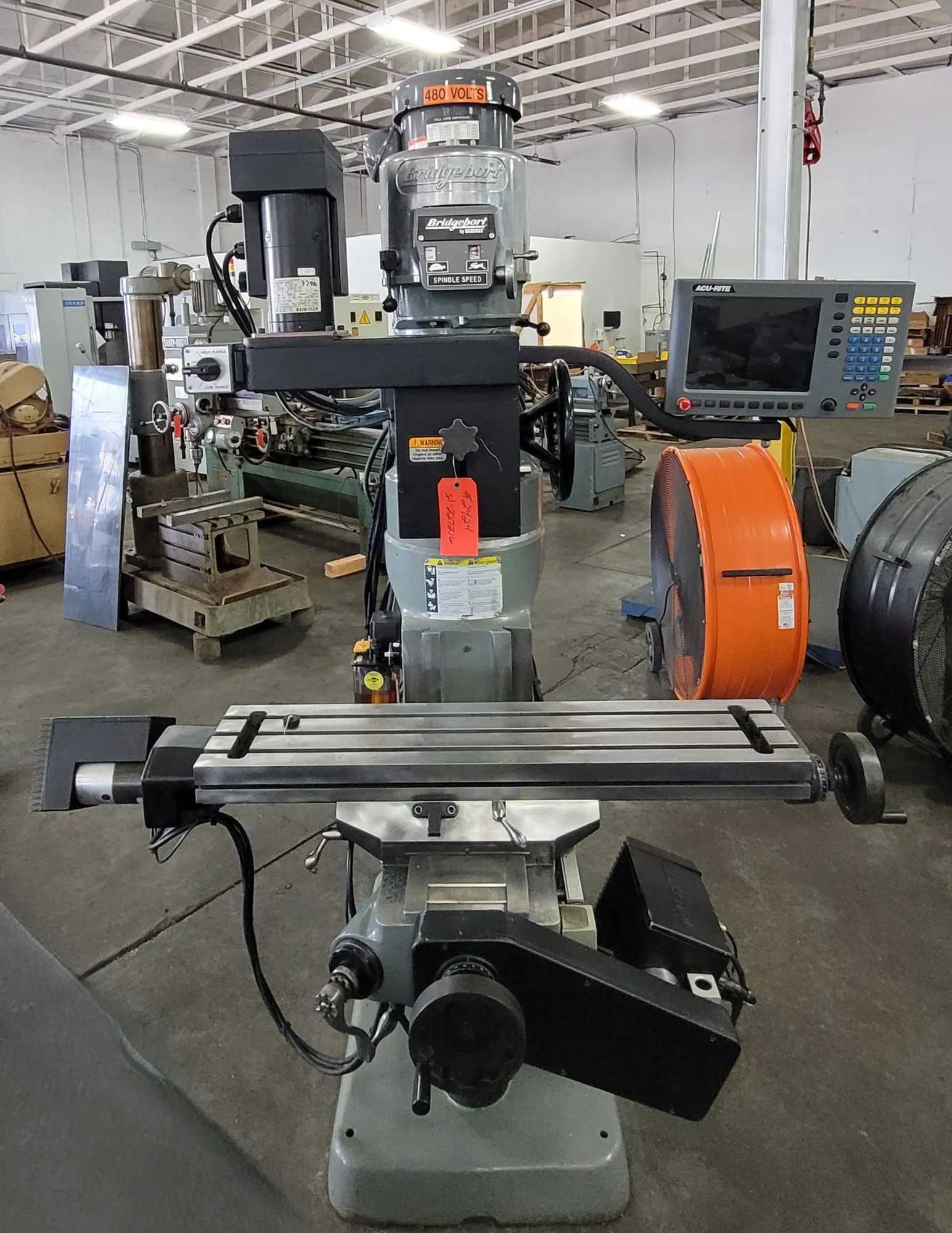 BRIDGEPORT 3 AXIS CNC KNEE MILL W/ ACURITE MILLPWR G2, 2 HP, 4200 RPM, 9X48 TABLE - VERTICAL MILLING MACHINES