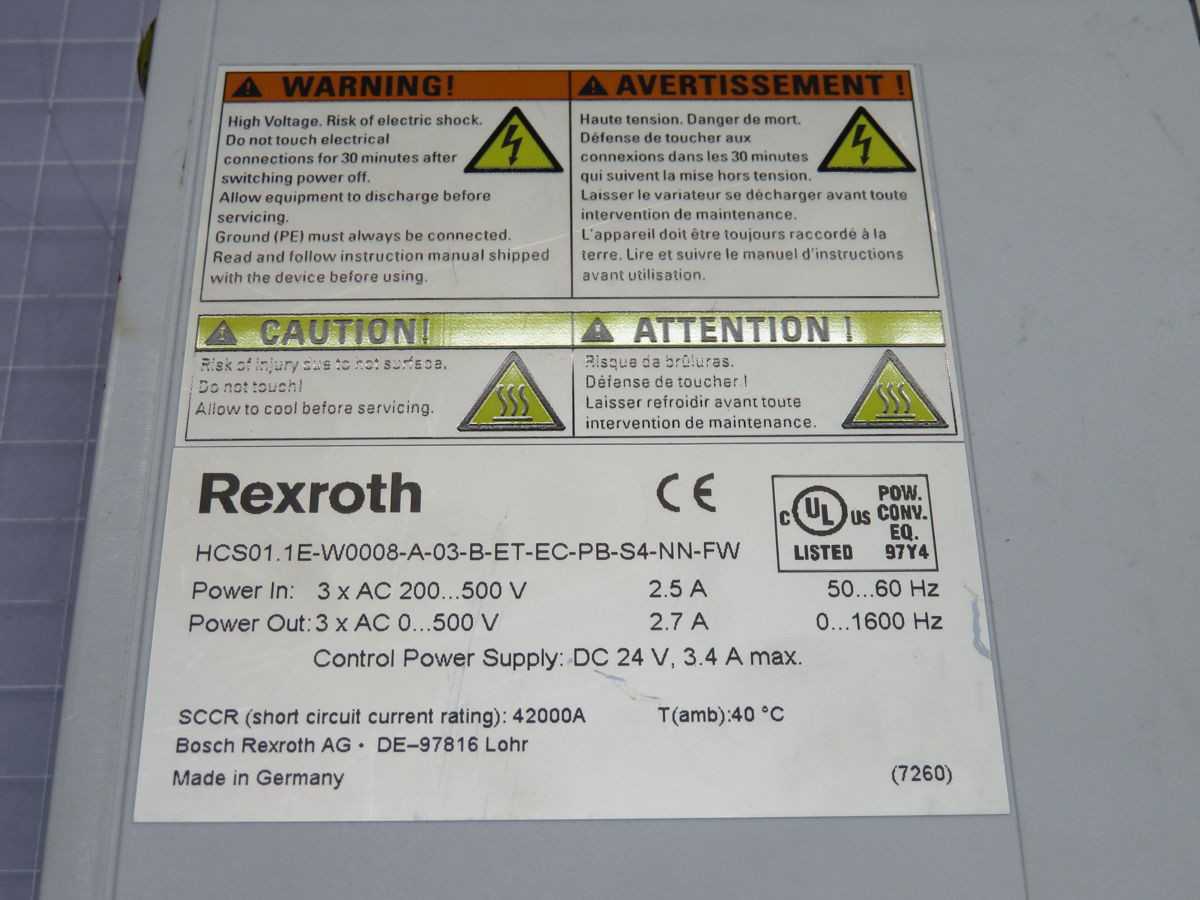 Rexroth HCS01.1E Control Power Supply T251179 - High Performance & Reliability - SERVO