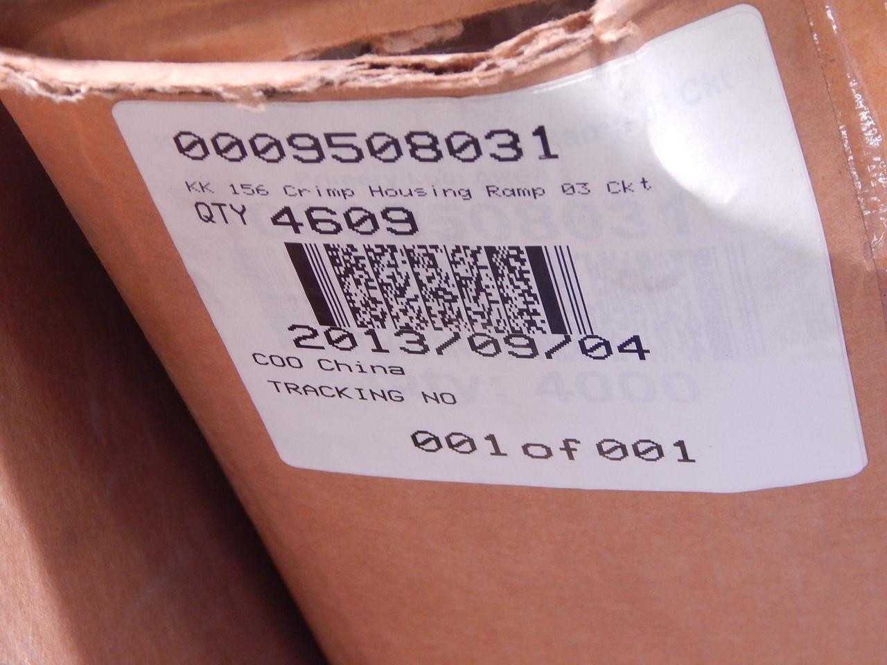 LOT OF 4600 0009508031 CRIMP HOUSING RAMPS T117217 - ELECTRICAL COMPONENTS