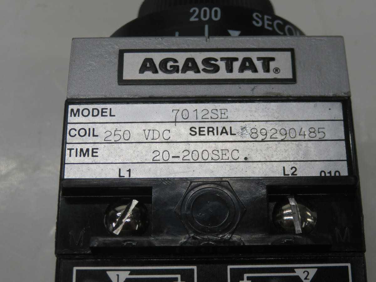 AGASTAT 7012SE TIME DELAY RELAYS T212825 - TIME DELAY RELAY