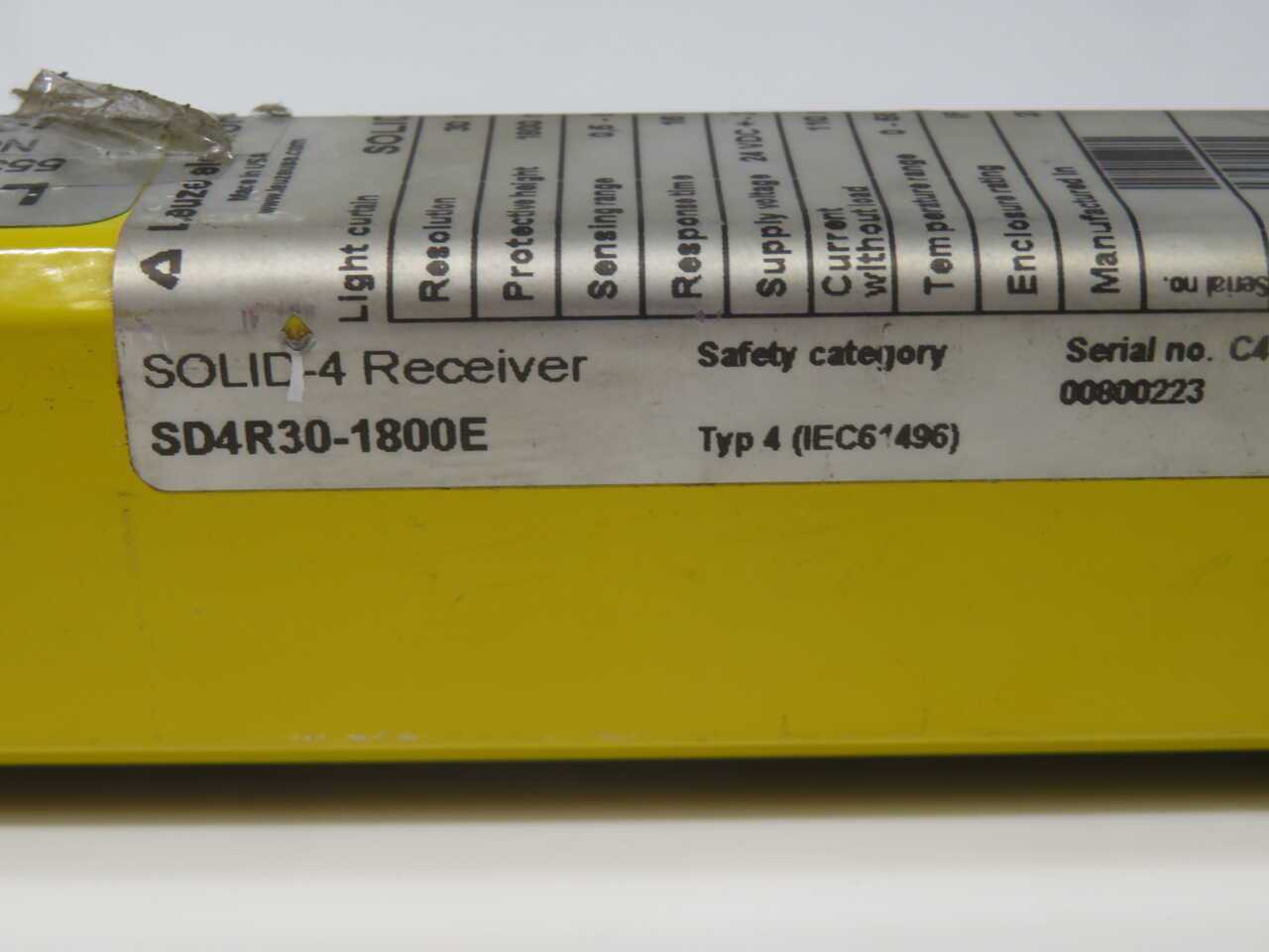 LEUZE SD4R30-1800E 67840818 SAFETY LIGHT CURTAIN RECEIVER - SENSORS