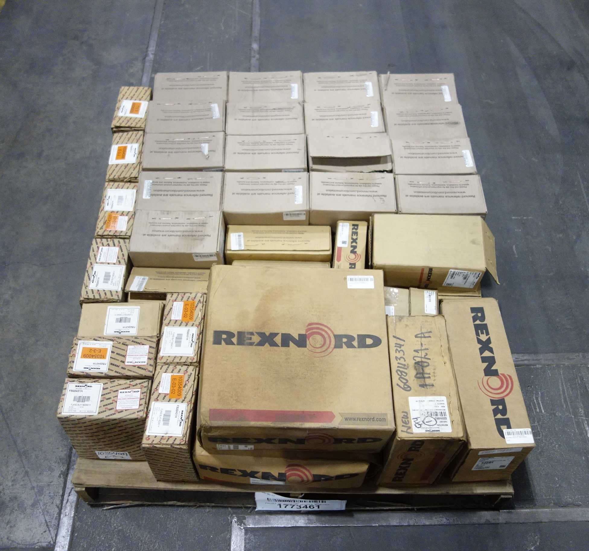SKU 1773461 - PALLET OF ASSORTED REXNORD BEARINGS - BEARINGS