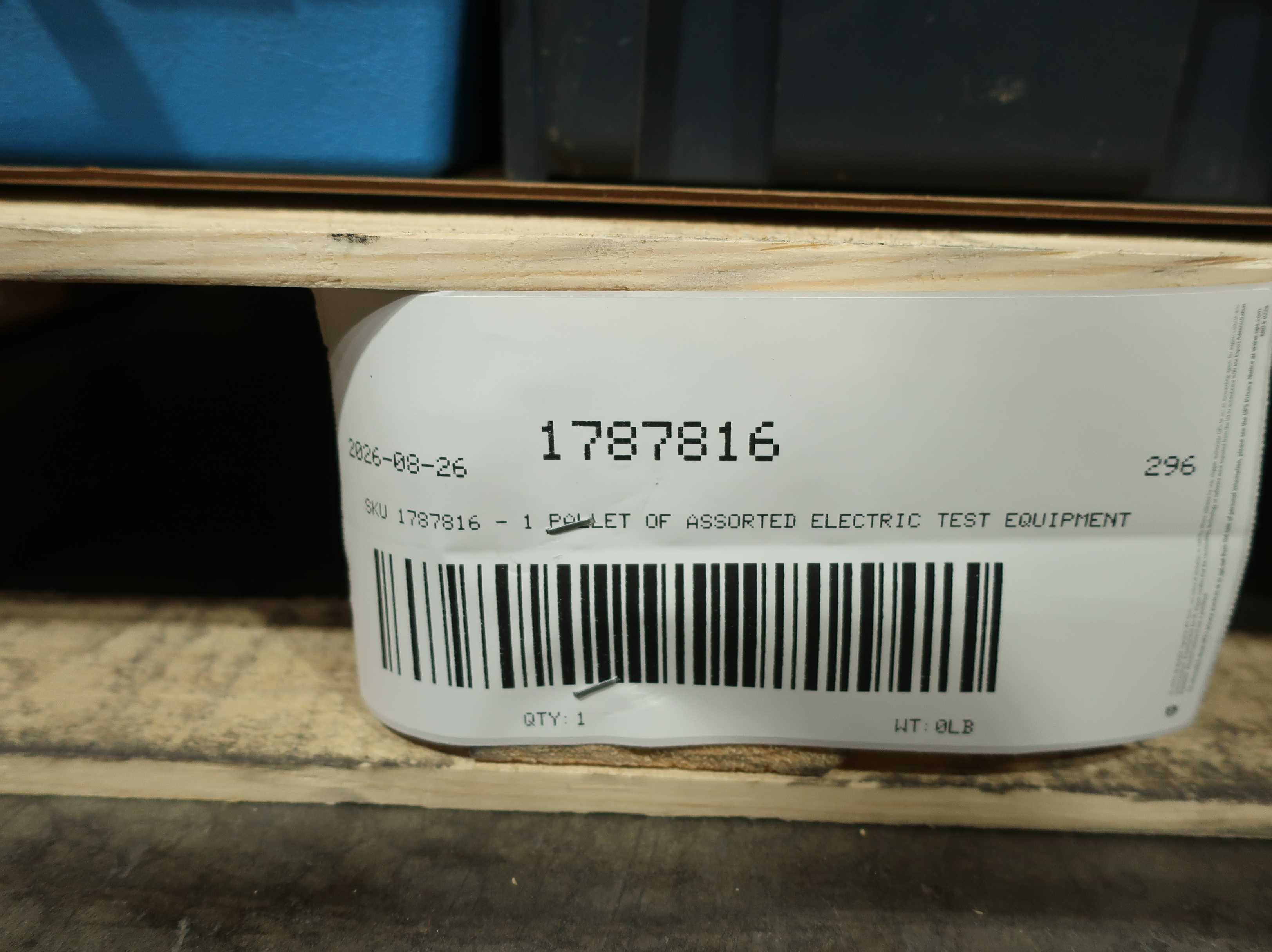 SKU 1787816 - PALLET OF ASSORTED ELECTRIC TEST EQUIPMENT - ELECTRICAL TESTING EQUIPMENT
