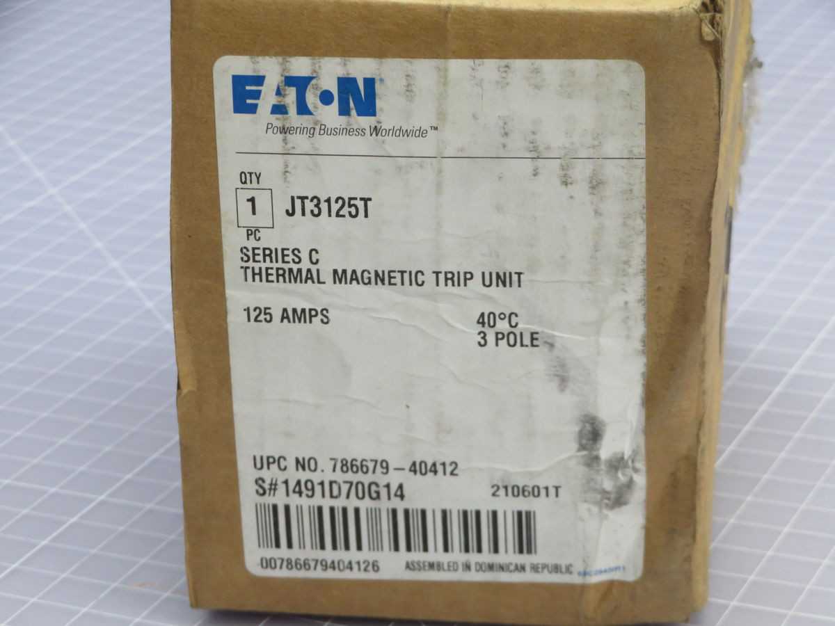 EATON JT3125T THERMAL MAGNETIC ONLY TRIP UNIT T245984 - CIRCUIT BREAKERS