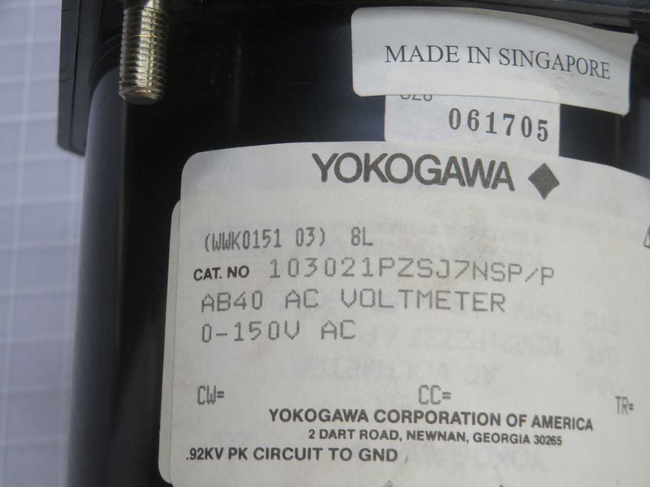 Yokogawa 103021PZSJ7NSP/P Panel Meter T245517 For Precision Measurement - PANEL METERS