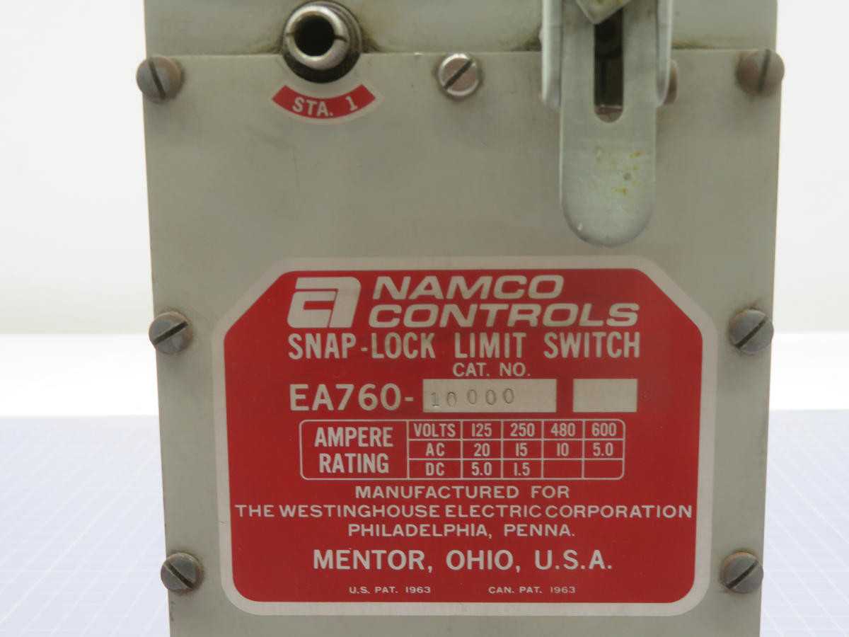 NAMCO EA760-10000 SNAP-LOCK LIMIT SWITCH T213377 - SWITCHES