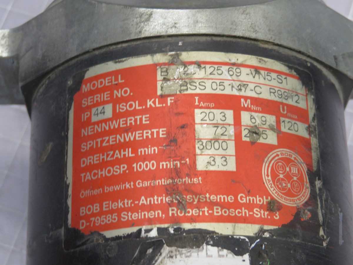 BOB BB96.125.69-VN5-S1 SERVO MOTOR T248282 - SERVO MOTORS