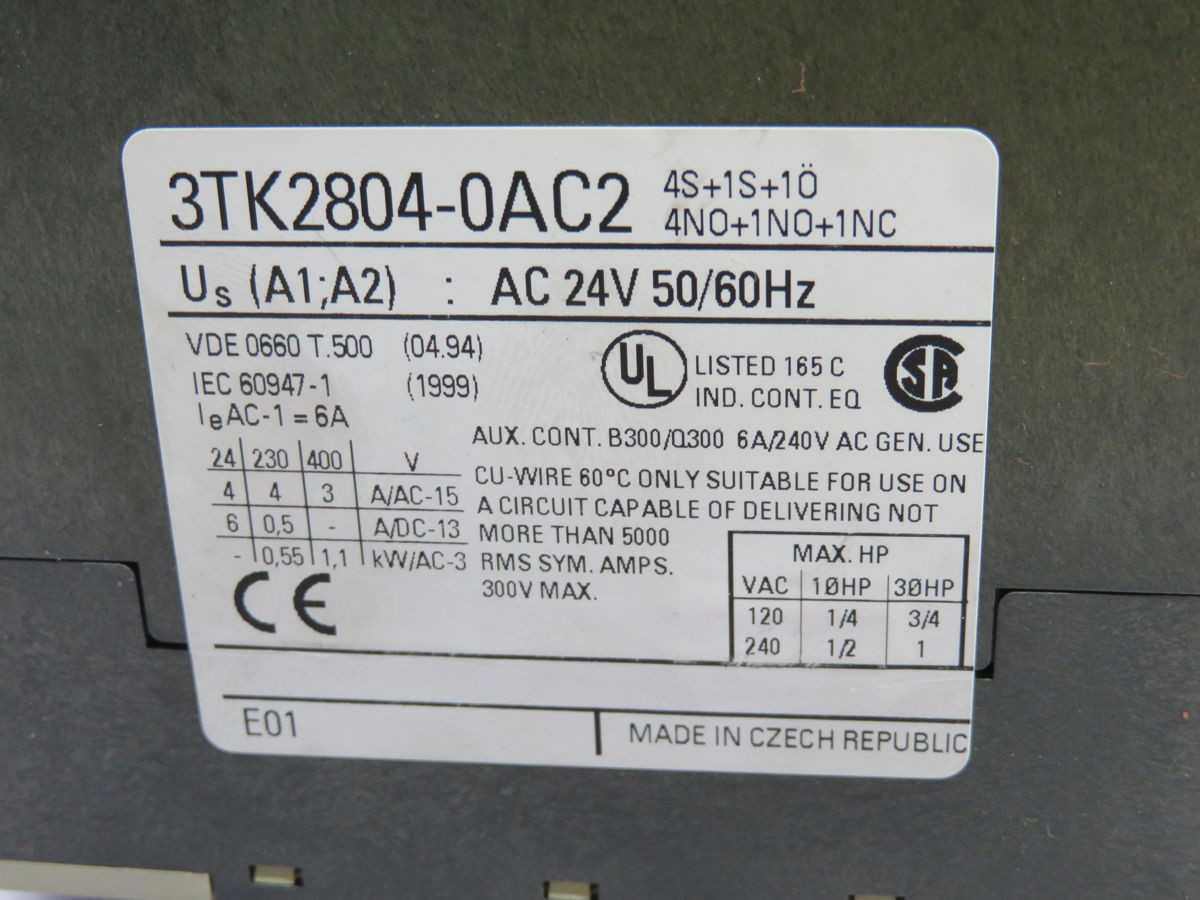 SIEMENS 3TK2804-0AC2 SAFETY COMBINATION CONTACTOR T253627 - CONTACTORS