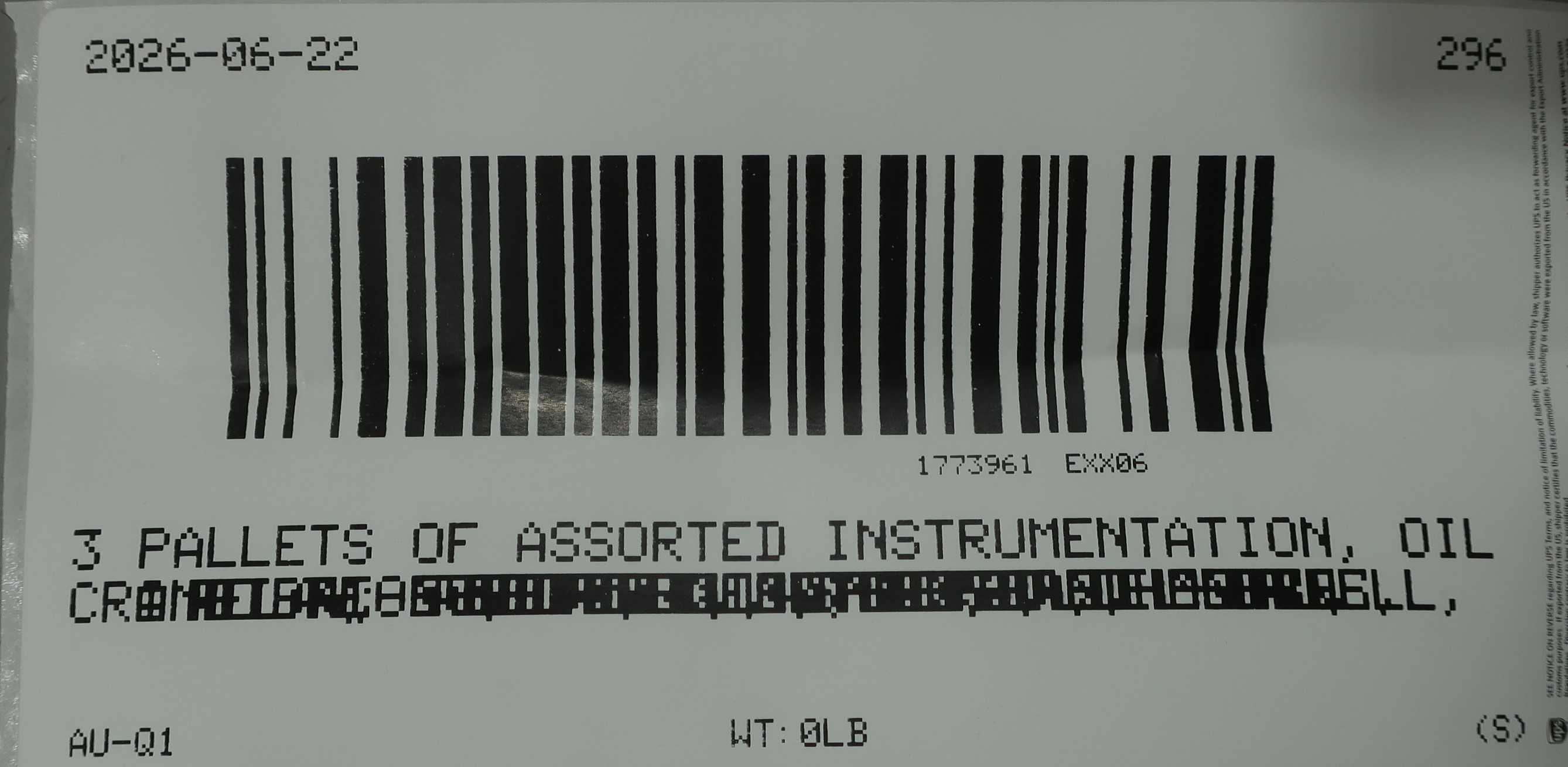 SKU 1773961 - 3 PALLETS OF ASSORTED INSTRUMENTATION - INSTRUMENTATION