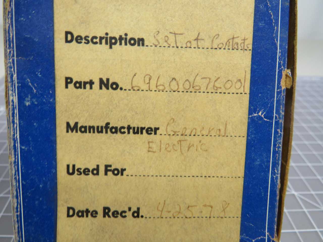 GE 6960067G001 3-POLE CONTACT KIT T158913 - CONTACTORS