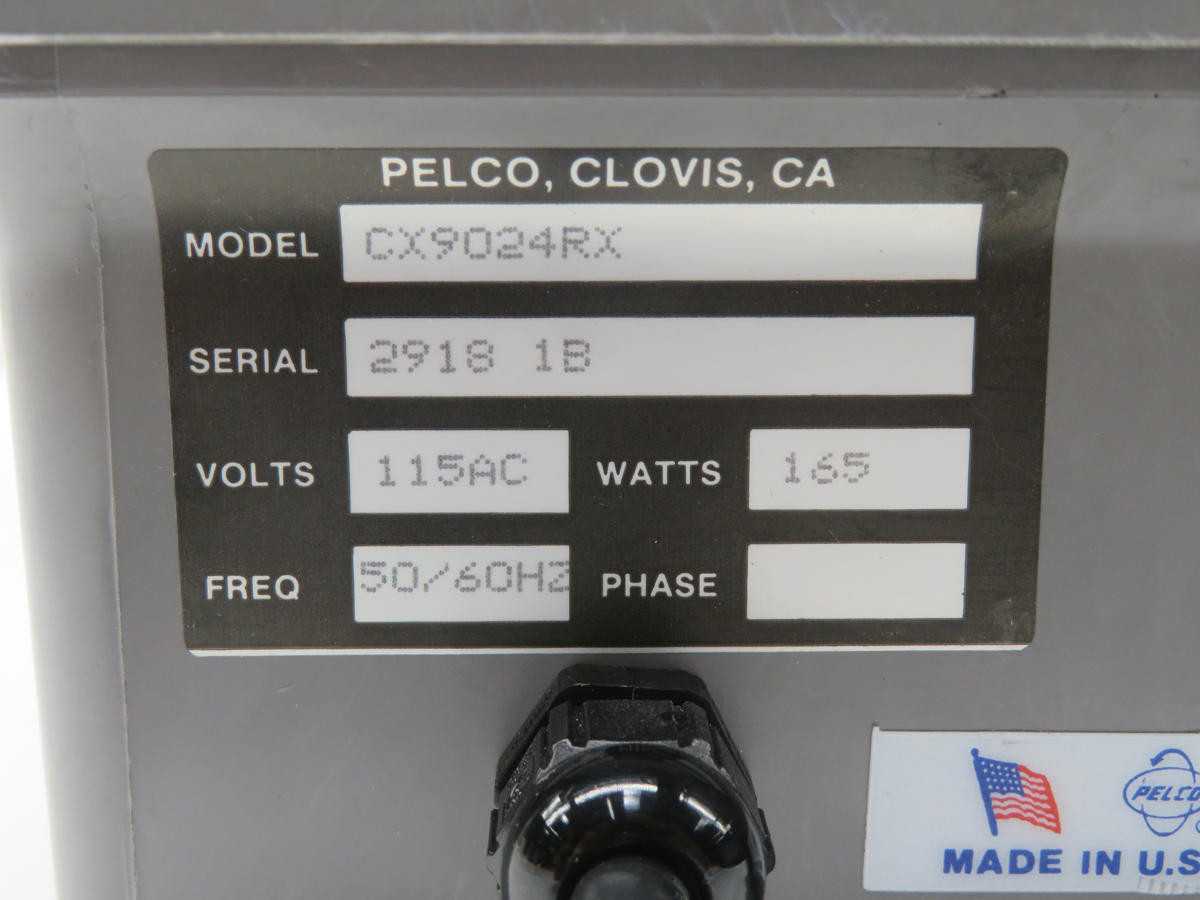 PELCO CX9024RX TELEMETRY RECEIVER RECEIVER DRIVER COAXITRON T212355 - MOTOR DRIVES