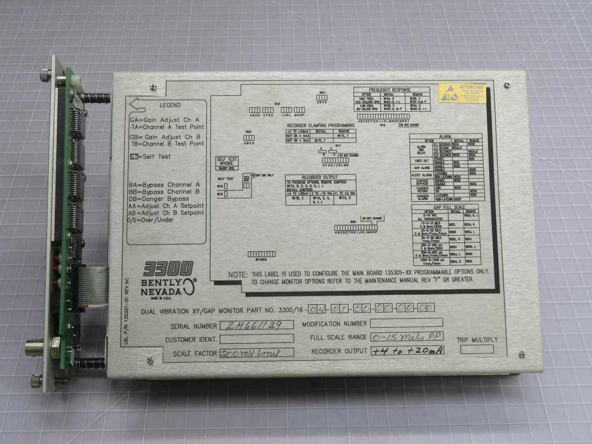 BENTLY NEVADA 3300/16-04-01-00-00-00-00 DUAL VIBRATION MONITOR T236639 - CORDSET CABLES