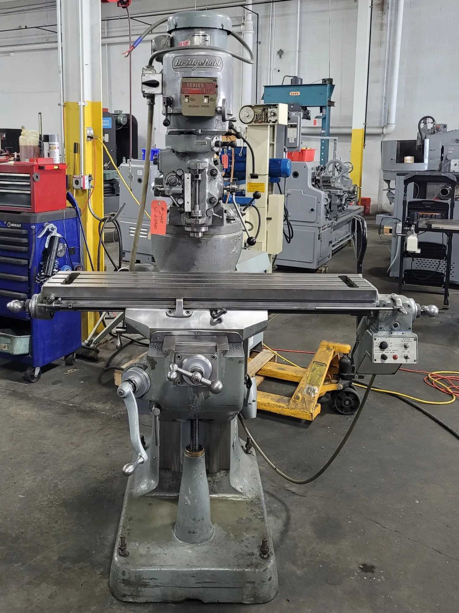 BRIDGEPORT SERIES 1 VERTICAL MILL, 2 HP, 9" X 42", R8, POWER FEED, CHROME WAYS - VERTICAL MILLING MACHINES