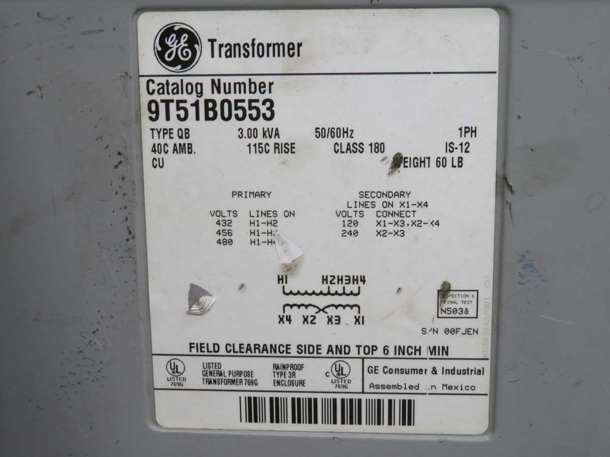 GE 9T51B0553 Small Power Transformer T247535 - MACHINING ACCESSORIES & TOOLING