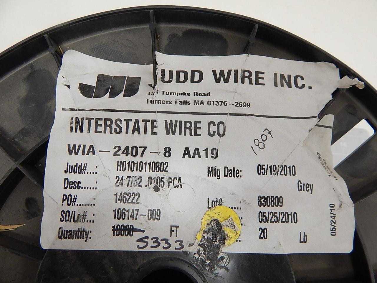 INTERSTATE WIRE Z750-2480-00 WIA-2407-8 WIRE (5333 FT) T58229 - ELECTRICAL WIRE