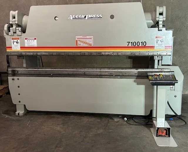 1998 ACCURPRESS 710010 HYDRAULIC PRESS BRAKE, 100 TON, 10' 8" STROKE, CNC ETS100 - PRESS BRAKES