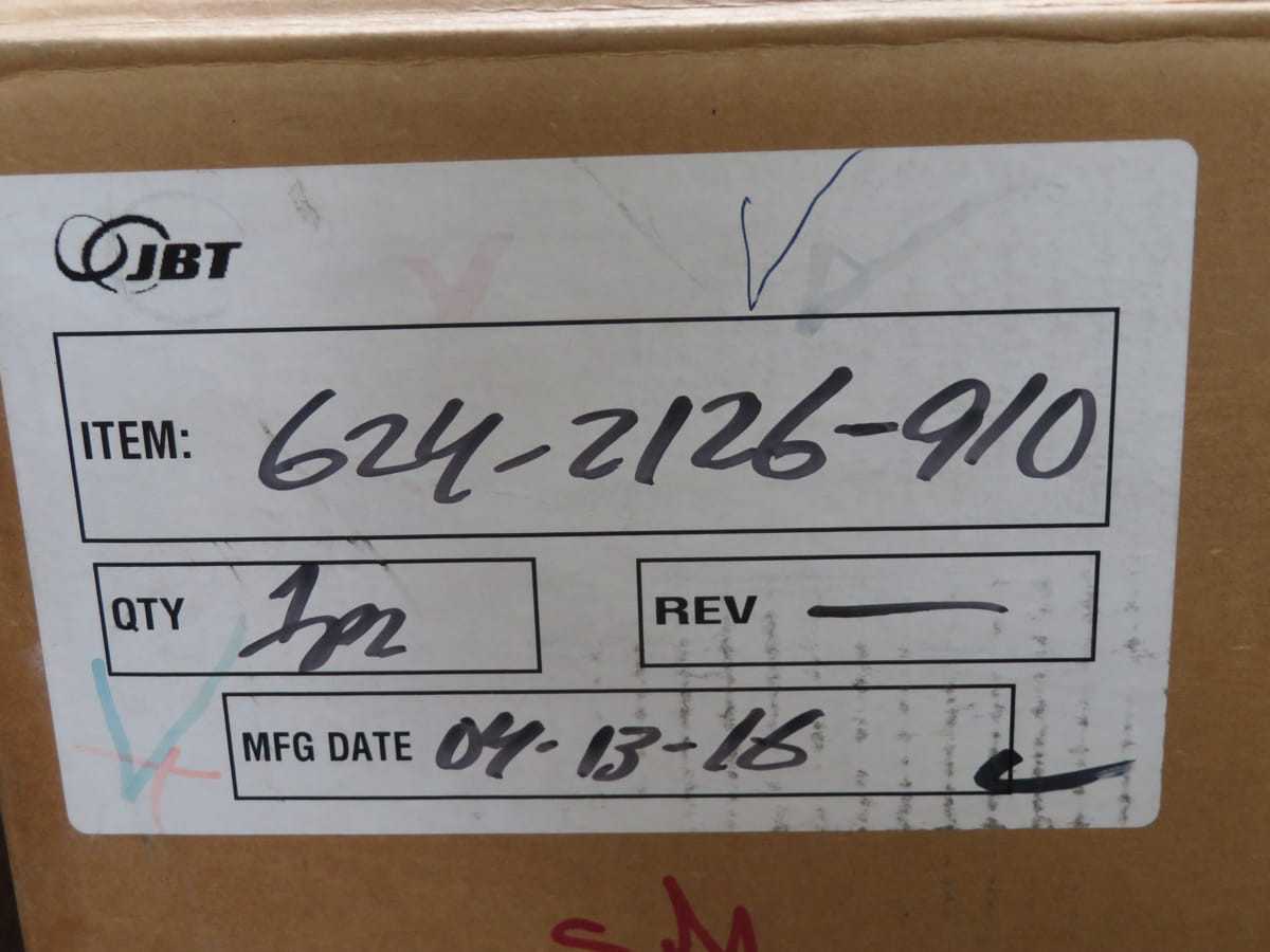 JBT 624-2126-910 Panel Control Assembly T198499 - OPERATOR CONTROLS