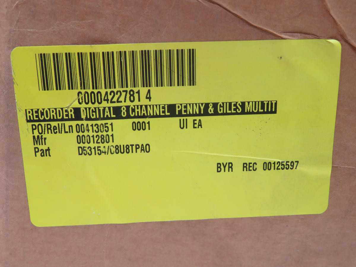 PENNY & GILES D53154/C8U8TPAO DIGITAL PANEL T212034 - OPERATOR INTERFACE PANELS