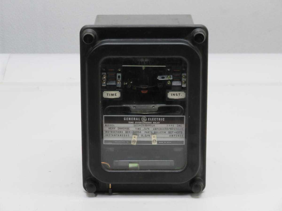 GE 12IAC53B801A TYPE IAC TIME OVERCURRENT RELAY T210302 - ELECTRICAL COMPONENTS