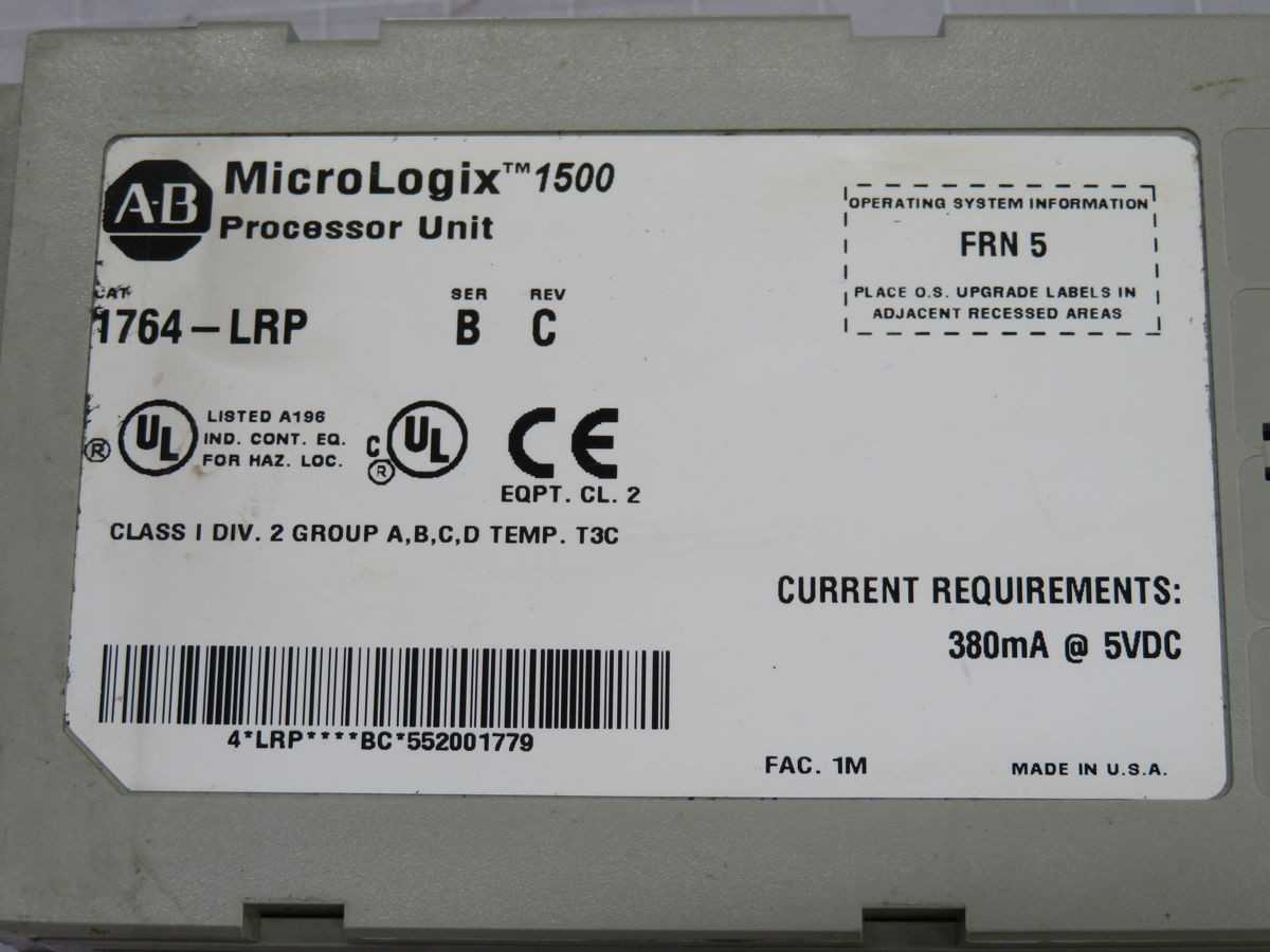 ALLEN BRADLEY 1764-LRP PROCESSOR MODULE T259268 - INDUSTRIAL PARTS