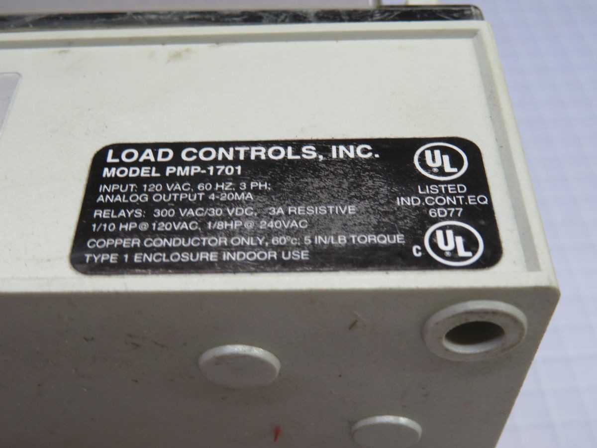 LOAD CONTROLS PMP-1701 PUMP LOAD CONTROL ALARM T259196 - PRESSURE TRANSDUCER