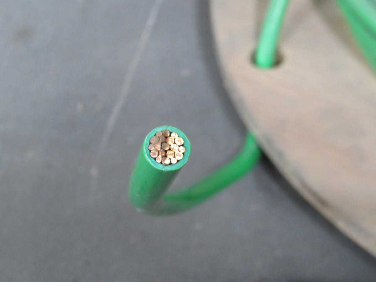 Lot Of 100Ft South Wire Green 1/0 AWG Str Copper Wire Cable Roll T199624 - ELECTRICAL WIRE