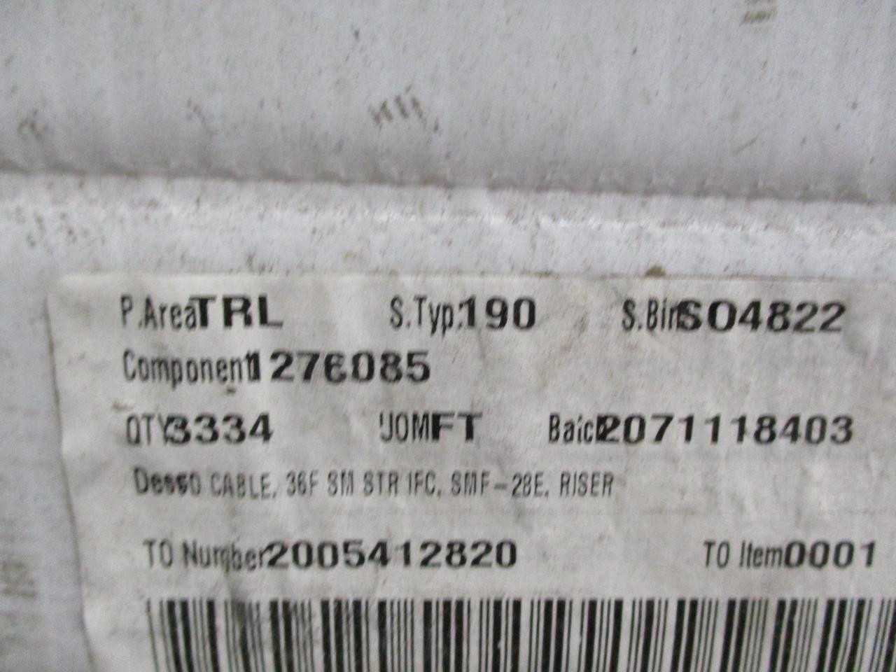 BERK-TEK FIBER OPTIC CABLE ROLL 36 FIBER SINGLE MODE (3334 FT.) T115899 - FIBER OPTIC CABLE