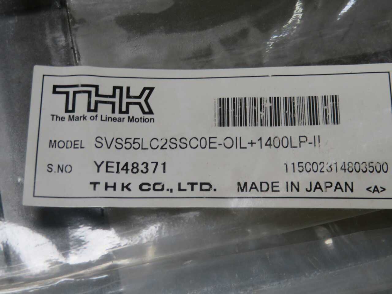 THK SVS55LC2SSC0E-OIL+1400LP-II LM GUIDE, 200.5X140X63 MM, CAGED BALL LINEAR MOTION BLOCK - LINEAR MOTION