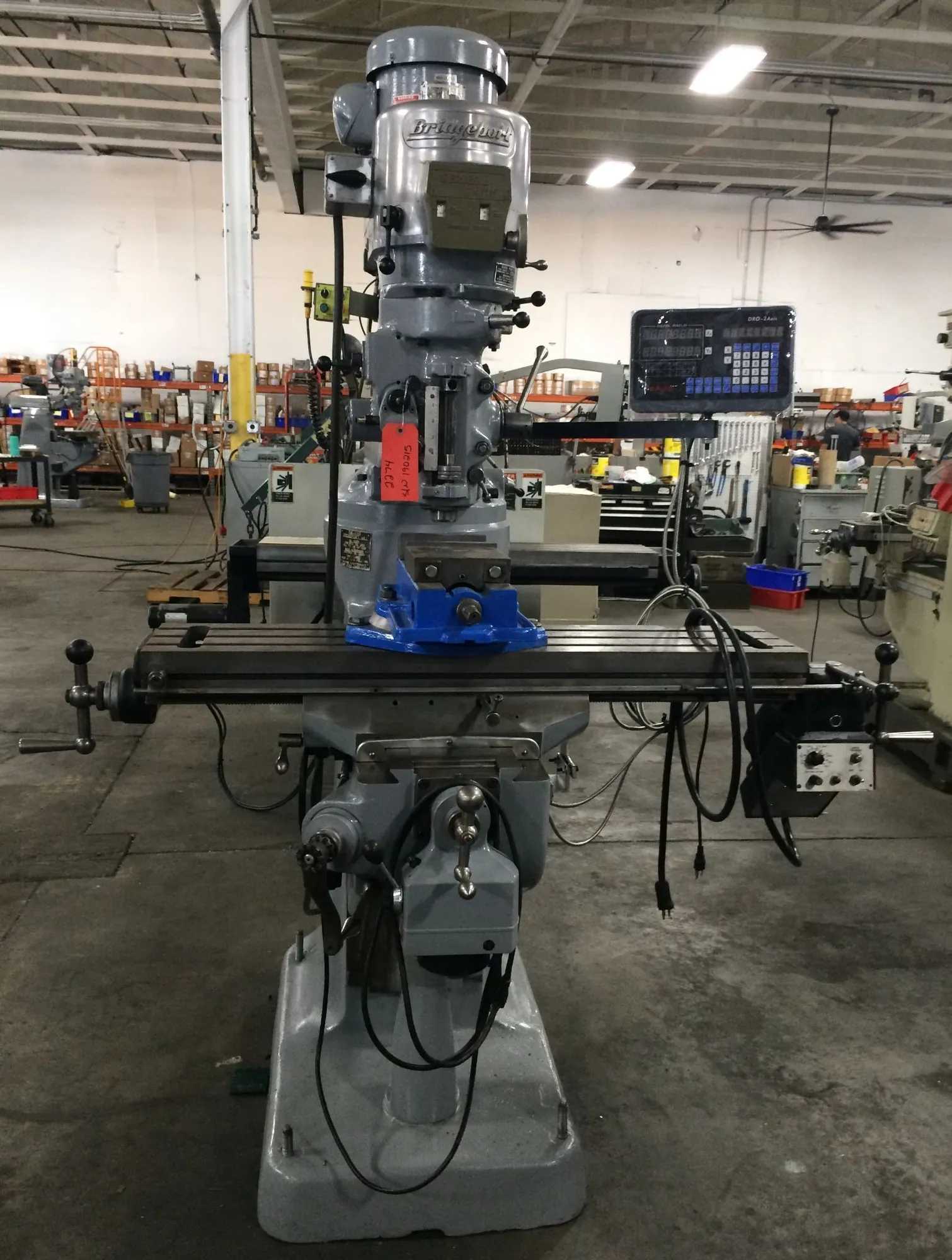 BRIDGEPORT SERIES I VERTICAL MILLING MACHINE, 2 HP, 60-4200 RPM, 9X42 TABLE, R8, 2-AXIS DRO - VERTICAL MILLING MACHINES