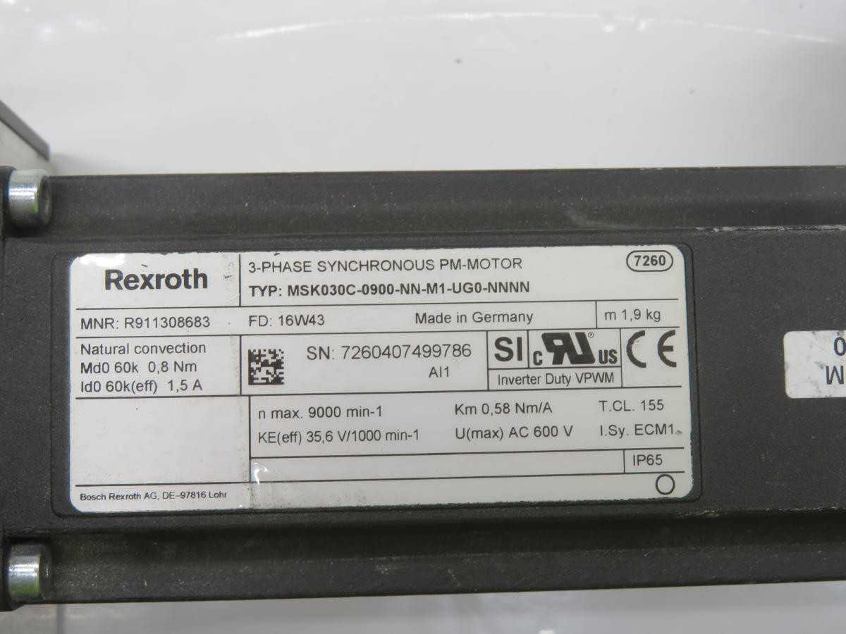 REXROTH R040539141 R911308683 COMPACT MODULE W/SERVO MOTOR T222189 - AUTOMATION & CONTROLS