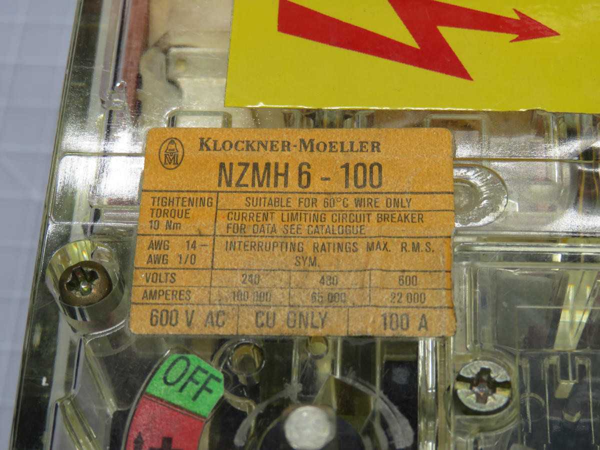 Klockner Moeller NZMH6-100 Circuit Breaker T218276 - CIRCUIT BREAKERS