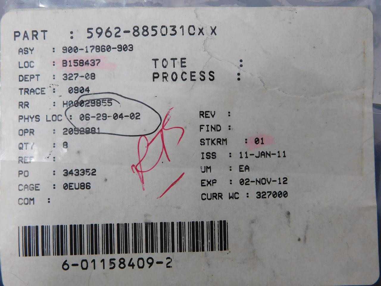5962-8850310XA AS404F10 DUAL MOSFET ICS T133501 - ELECTRICAL COMPONENTS