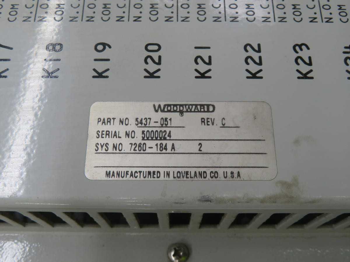 WOOD WARD 5437051 RELAY INTERFACE MODULE T238025 - PLC MODULES