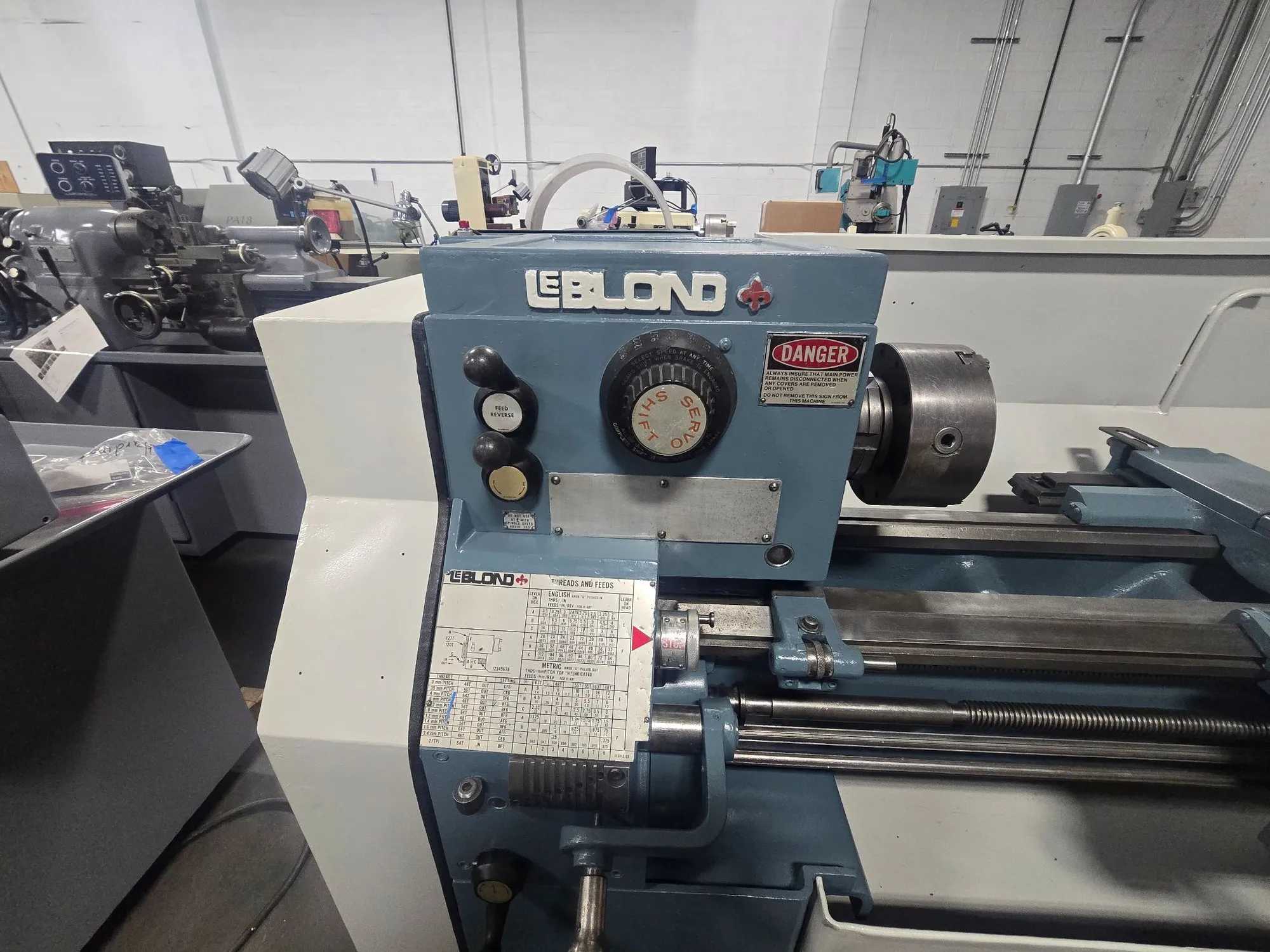 15" X 50" LeBlond Regal Servo Shift Lathe W/Taper & Threading, 5 HP, 1800 RPM - MANUAL LATHES