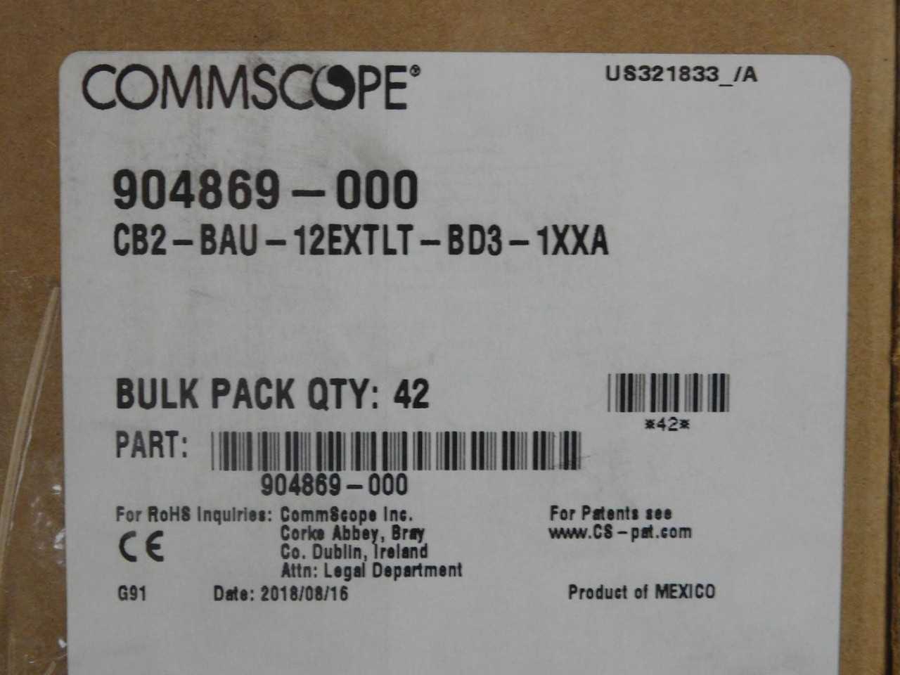 LOT OF 40 COMMSCOPE 904869-000 CB2-BAU-12EXTLT-BD3-1XXA FIBER OPTIC TERMINAL BLOCKS T137264 - FIBER OPTIC CABLE