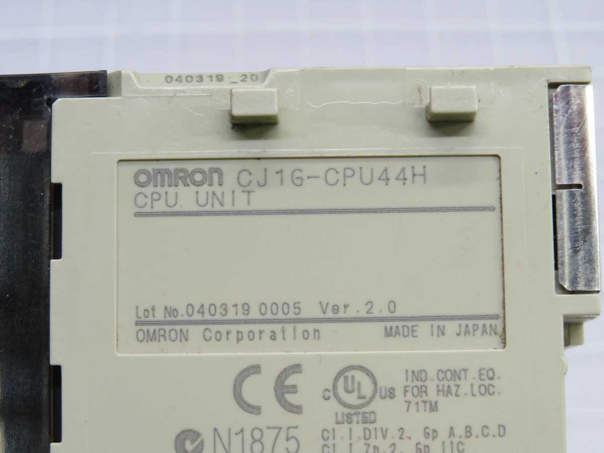 OMRON CJ1G-CPU44H CPU MODULE T256984 - PLC MODULES