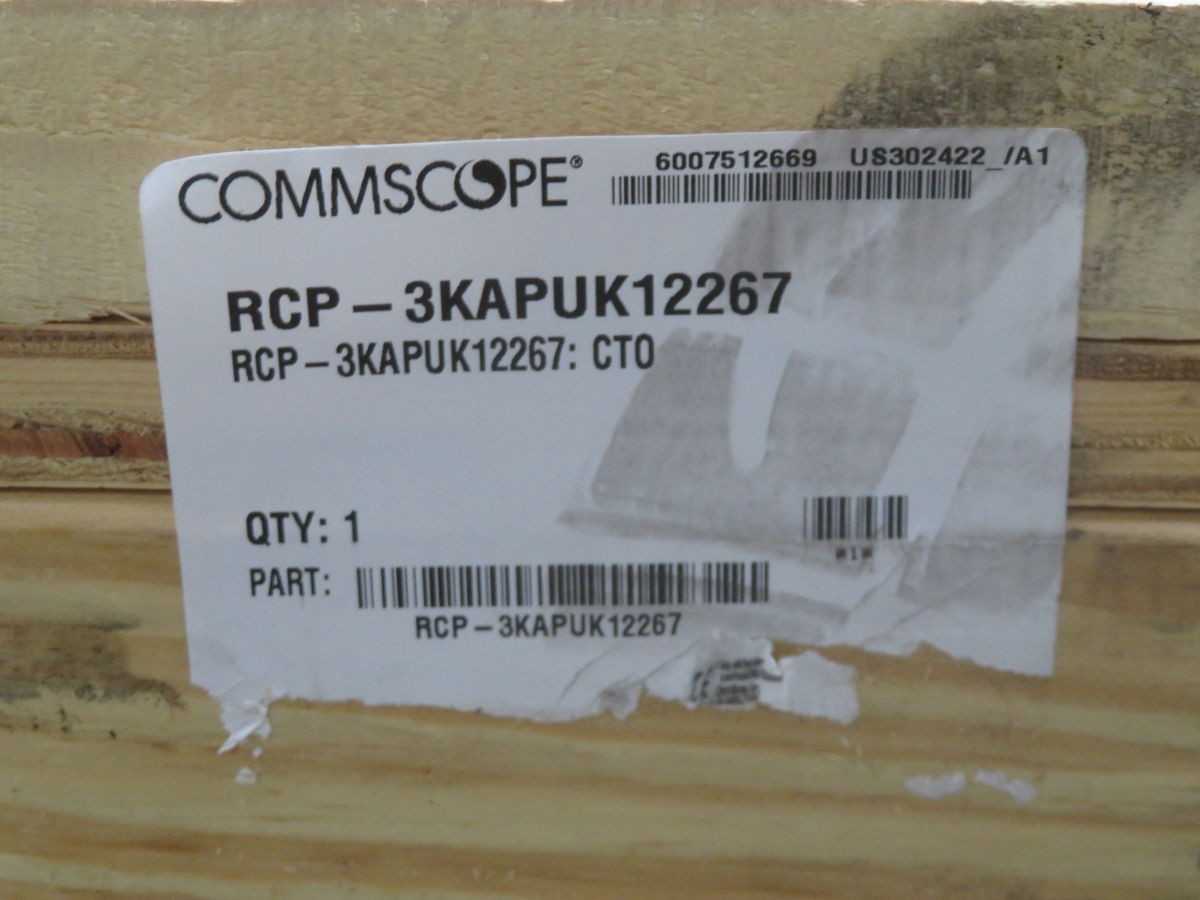 COMMSCOPE RCP-3KAPUK12267 RAPIDFIBER TERMINATION PANEL T252165 - FIBER OPTIC CABLE