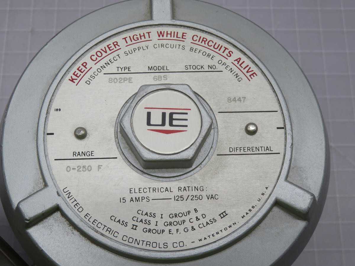 UE 6BS TEMPERATURE SWITCH T222991 - TEMPERATURE CONTROL COMPONENTS