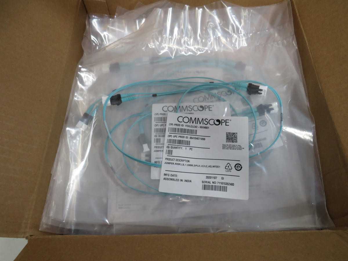 LOT OF 35 COMMSCOPE FEXLCLC42-MXM001 JUMPER RISR LS 1.6MM DPLX LC/LC AD MT001 T194723 - FIBER OPTIC CABLE