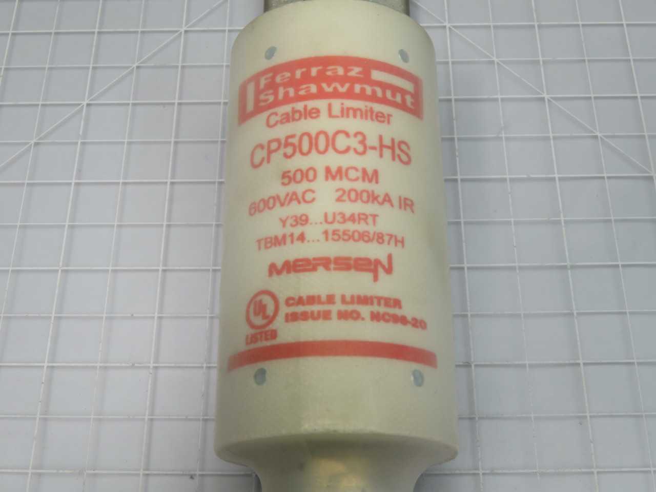 Ferraz Shawmut CP500C3-HS Cable Limiter 500 MCM 600VAC 200KAIR - FUSES