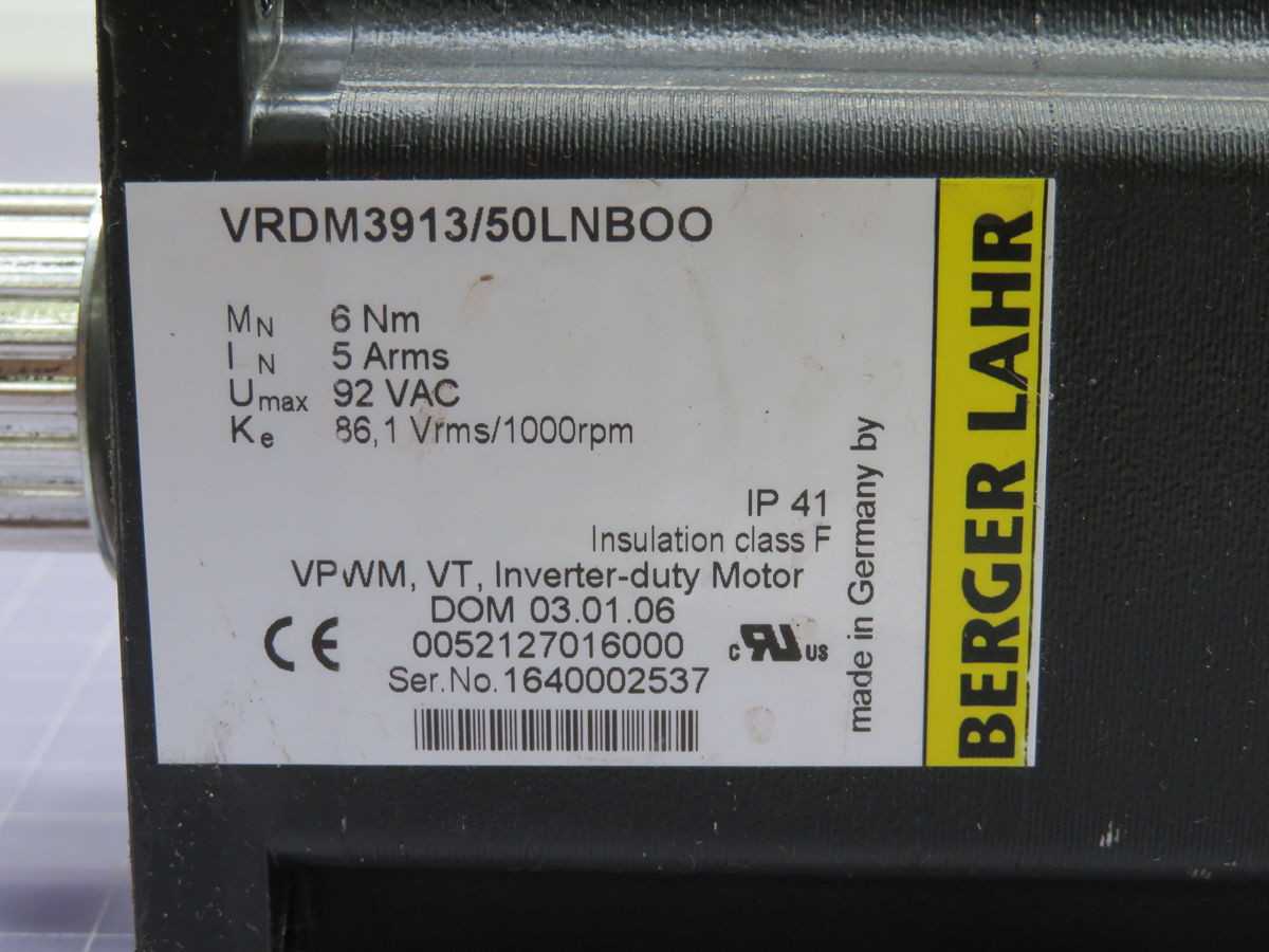 Berger Lahr VRDM3913/50LNBOO Stepper Motor T251028 - High Precision Performance - ELECTRIC MOTORS