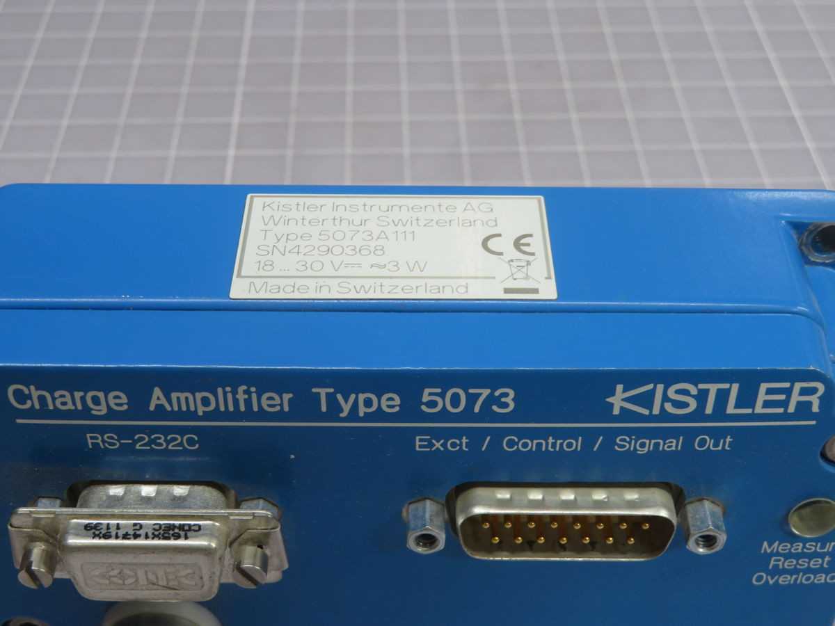KISTLER 5073A111 ANALOGUE CHARGE AMPLIFIER T245891 - AUTOMATION & CONTROLS