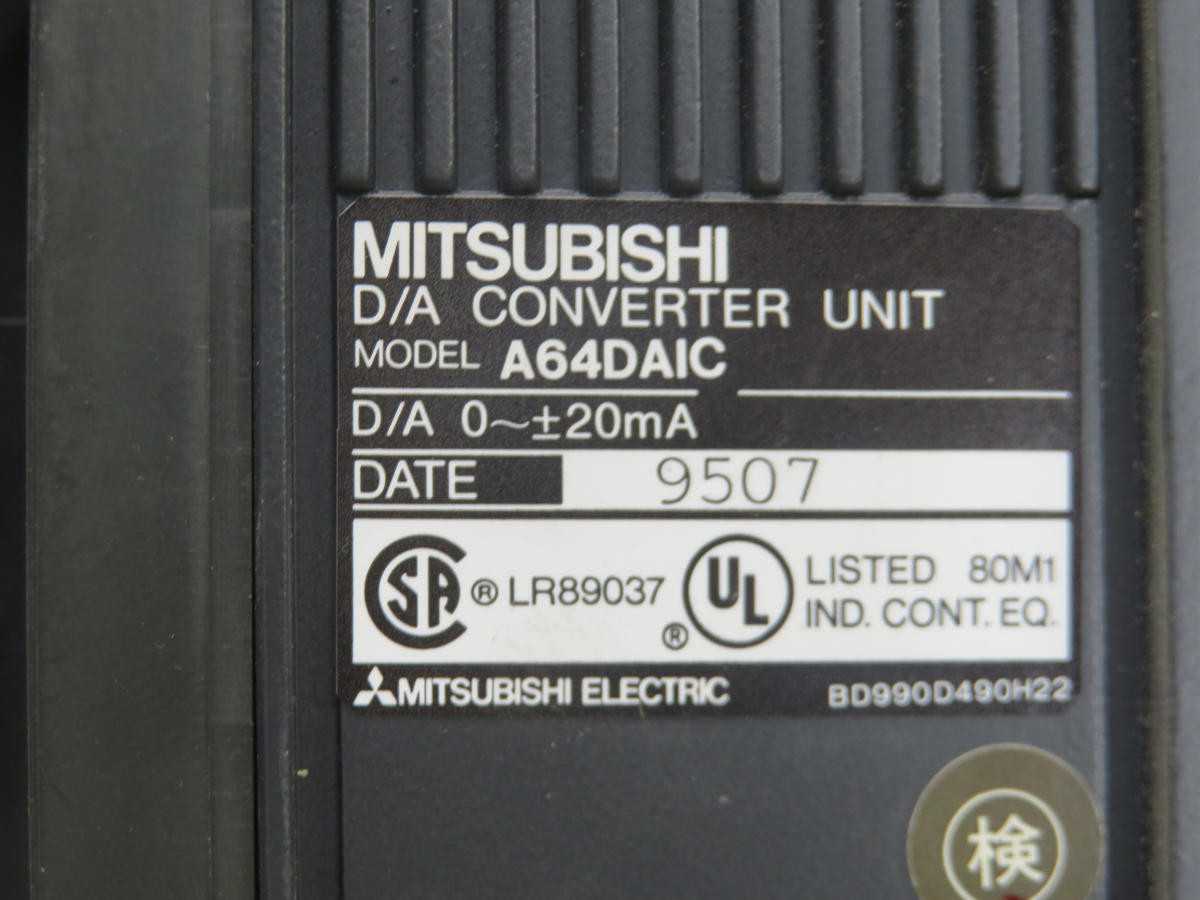 MITSUBISHI A64-DAIC MODULE OUTPUT ANALOG T241350 - PLC MODULES