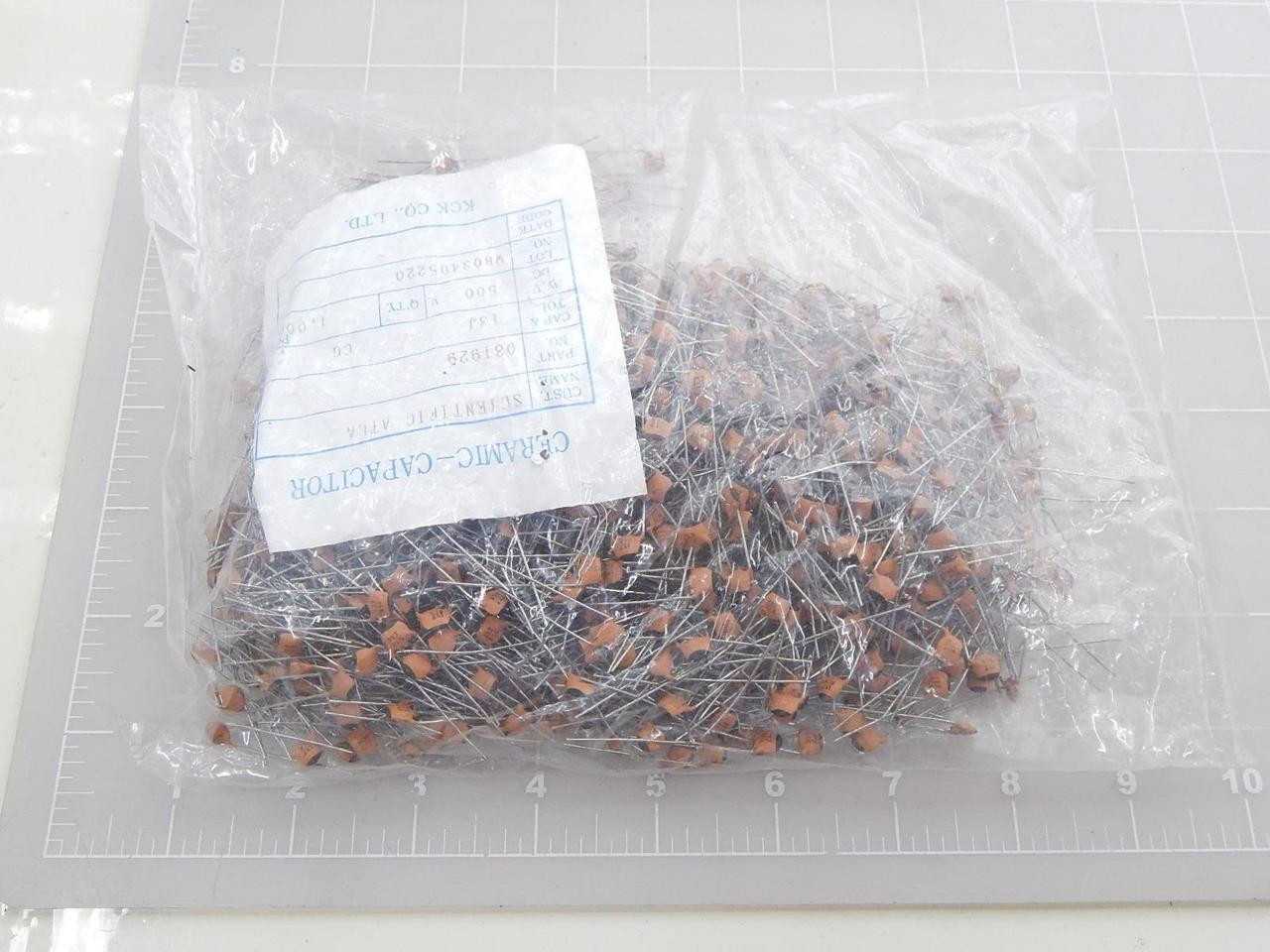 LOT OF 1000 SCIENTIFIC ATLA 081929 CERAMIC CAPACITOR 500 V T90870 - INDUSTRIAL PARTS